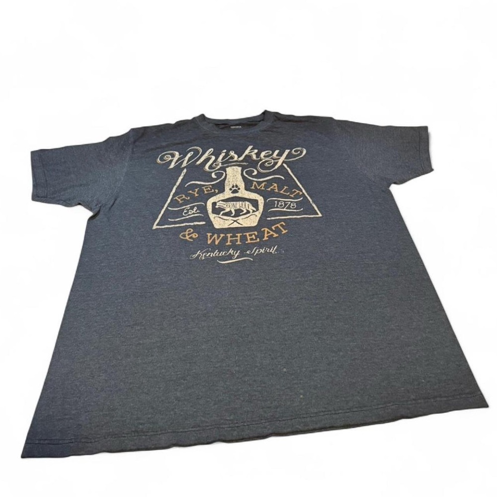 Kentucky Cat Whiskey & Wheat Graphic Short Sleeve Tee - Charcoal